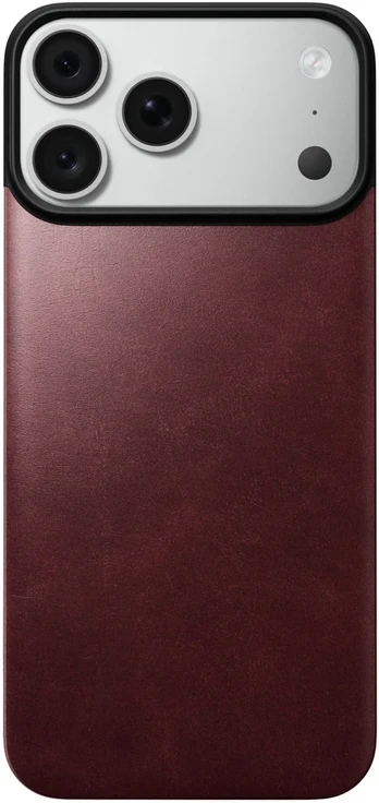 Nomad magnetinis odinis dėklas, bordo (Horween), Magsafe – iPhone 18 Pro Max/17 Pro Max