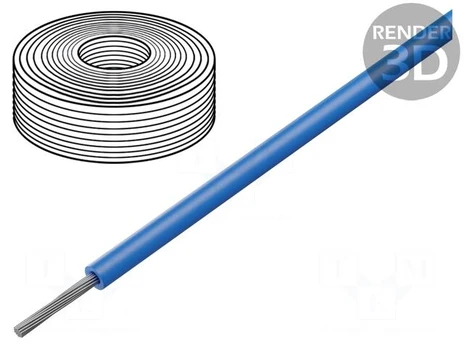 Wire | SiF | stranded | Cu | 1mm2 | silicone | blue | -60÷180°C | 500V | 100m