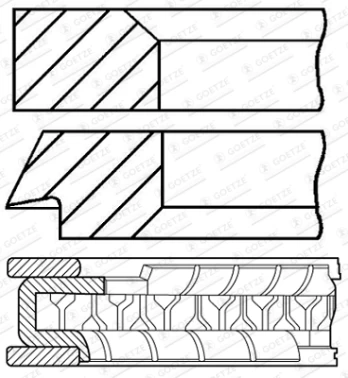 GOETZE 08-424800-10 Piston rings set