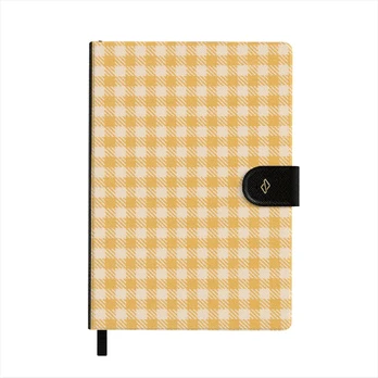 Tuscan Sun - Yellow Plaid Notebook, A5 (14.8 x 21cm) / Grid