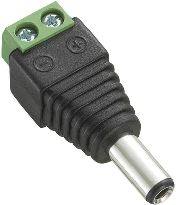Conexpro DC power connector plug 2.1x5.5 mm with terminal block
