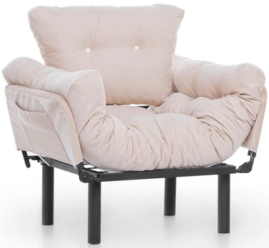 Fotelis Nitta Single-Cream Kremas