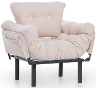 Fotelis Nitta Single-Cream Kremas kaina