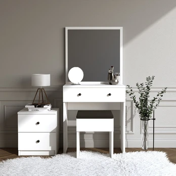 Kalune Design Makiažo stalas Nice - Baltas