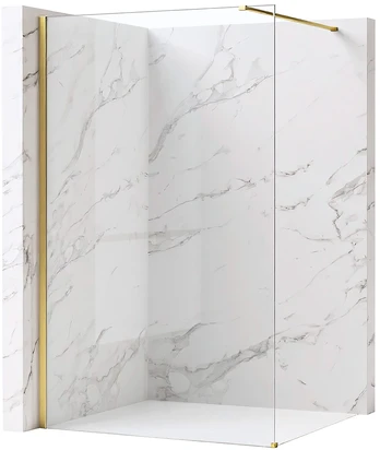 Walk-In dušo sienelė Rea Flexi, Transparent / Brushed Gold, 80 cm