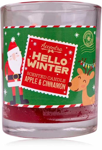 Accentra 130g scented candle HELLO WINTER in glass