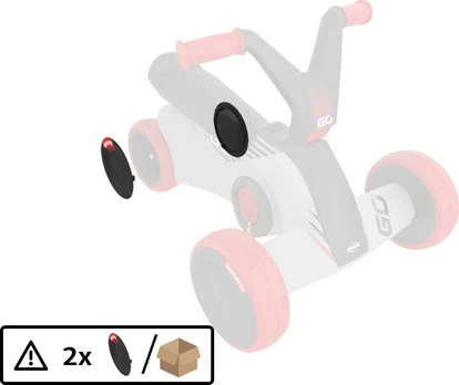 BERG GO² SparX Raudona - Rear Wheel Cover (2x)