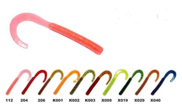 Guminukai Akara Twister, 10 vnt, žali