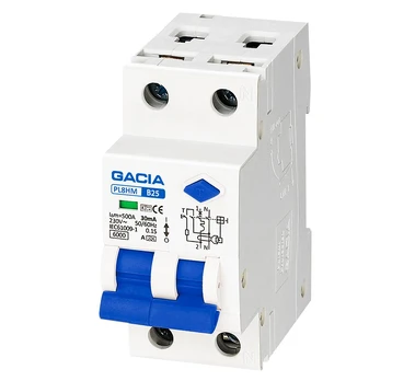 PL8HM 1P+N B25 30mA A type 6KA residual and overcurrent protection 2M