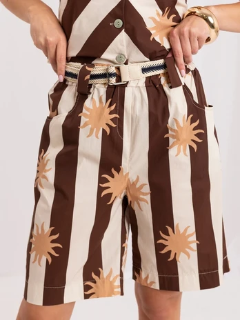 Italy Moda Šortai-IT-SN-FL10889YGM.20-ruda