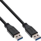 USB kabelis InLine USB-A - USB-A 2 m Juodas (35220) kaina