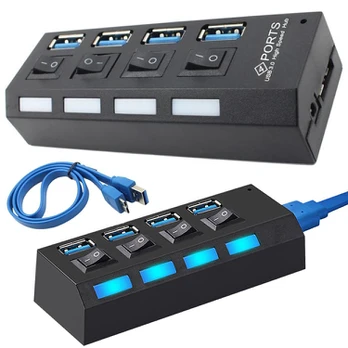 4x usb 3.0 hub port splitter splitter