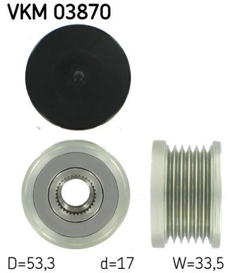 SKF VKM 03870 Laisvos eigos sankaba, kint. sr. generatorius