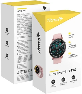 Smartwach TITMO O-100 (TFT, bluetooth call) pink