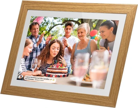 Lippa - Frameo Digital Picture Frame - Wooden Frame - 10 inches
