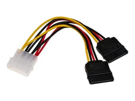 Akyga Molex maitinimo laidas - 2x SATA - 15cm