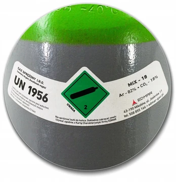 Komplektas: Butelis Ar/co2 Mix 8l + reduktorius Ar/co2