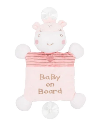 Minkštas kūdikių žaislas KikkaBoo Baby on Board Hippo Dreams