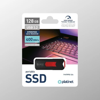 Atmintinė SSD Platinet USB 128GB (USB 3.2 400MB / s)
