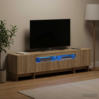5 dalių LED televizoriaus stovas Sonoma ąžuolas