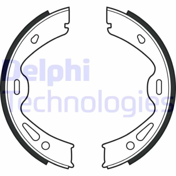 Stabdžių trinkelių komplektas, stovėjimo stabdis DELPHI LS2091