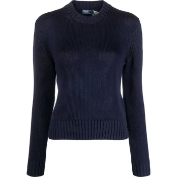 Megztinis moterims, Mėlyna, Long sleeve pullover