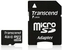 Transcend SD microSD Card 4GB Transcend SDHC Class10 w/adapter