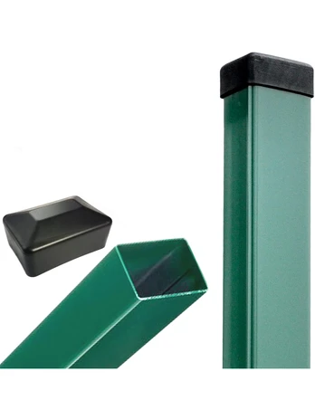 Tvoros stulpas 60x40x2500 mm, žalias (1,2mm)