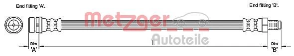 Stabdžių žarnelė METZGER 4110238