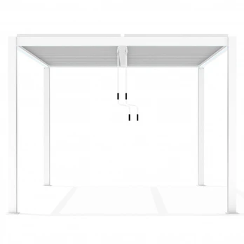 Pergola su LED Luxe, 4x4 m, balta