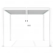 Pergola su LED Luxe, 4x4 m, balta kaina