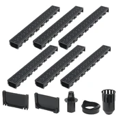 Drenažo latakai, 6vnt., plastikas, 6m kaina