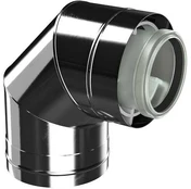Bosch aftræksbøjning balanceret 87° DN80/125 rustfrit stål