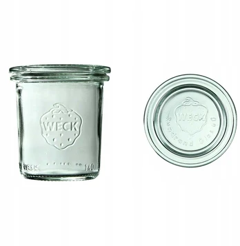 Weck stiklainiai su dangteliais, 140ml, 12 vnt.