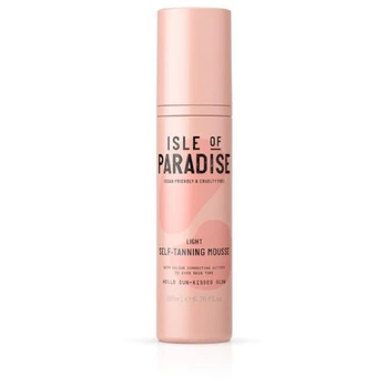 Isle of Paradise Self-Tanning Mousse Light savaiminio įdegio putos, 200 ml
