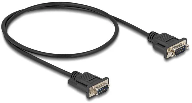 DELOCK Seriell Kabelis RS-232 St zu St mit St-Gehäuse 0,5 m