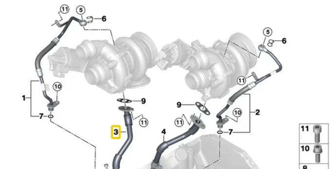 Bmw Išmetimo Turbopompavimo Alynas Originalus 11428681202