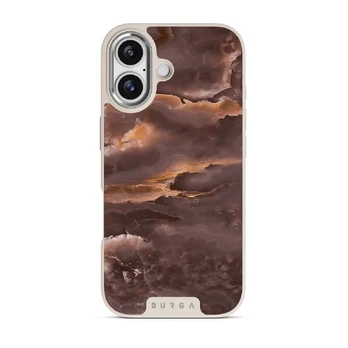 Fire Wood - Brown Marble iPhone 17 Case, Elite Light (MagSafe) / Silver