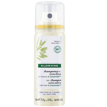 Sausas šampūnas su avižomis KLORANE, 50ml.