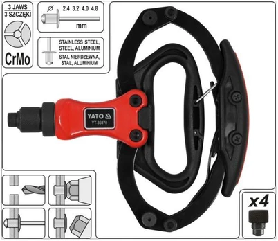 YATO ARMONIUM RIVETER - PRIEKIS 2,4-4,8mm