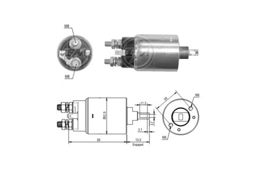 Solenoidinis jungiklis, starteris ERA ZM2981