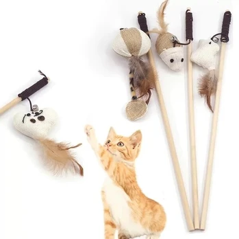 Žaislas katėms ant lazdelės, 40 cm