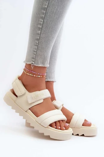 Basutės su platforma Step in style, tamsiai smėlio