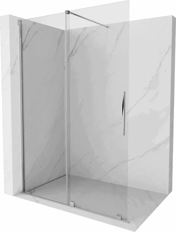 Dušo sienelė Mexen Walk-In Velar, 150 cm x 200 cm, chromo