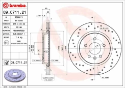 Stabdžių diskas BREMBO 09.C711.21 kaina