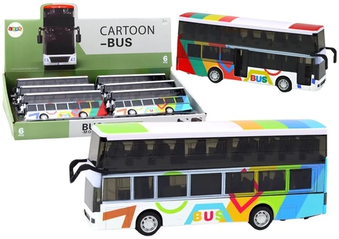 Žaislinis dviaukštis autobusas Lean Toys, 1 vnt.