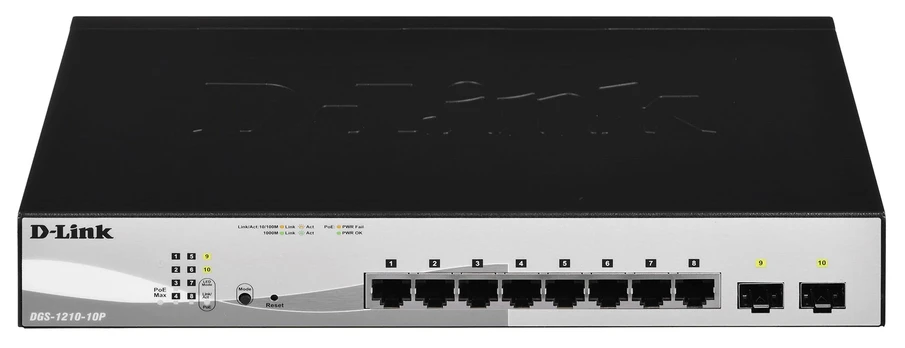 D-LINK 10-Port Layer2 PoE Smart Switch | DGS-1210-10P/E
