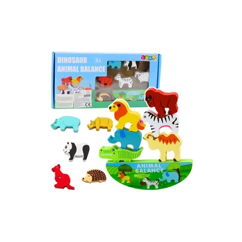 Lean Toys Balanced Animals Wooden Skill Game 13El