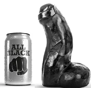 Dildo ALL BLACK 17 cm kaina