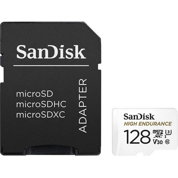 Atminties kortelė SANDISK High Endurance 128GB microSDHC + SD adapter